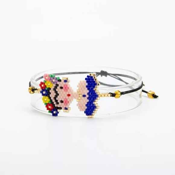NWOT Frida Kahlo Handmade Small Beaded Bracelet - Picture 1 of 3